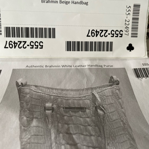 🩷Brahmin White Leather Handbag  NWT - Picture 10 of 10